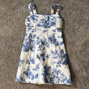 Abercrombie & Fitch Blue Floral Dress Womens XS